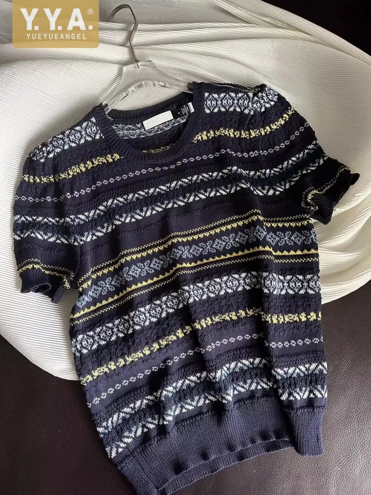 Women New Summer Casual Knitted T-Shirt O-Neck Short Sleeve Fashion Striped T-Shirts Ladies Breathable Pullover Linen Tees Tops
Women New Summer Casual Knitted T-Shirt O-Neck Short Sleeve Fashion Striped T-Shirts Ladies Breathable Pullover Linen Tees Tops
