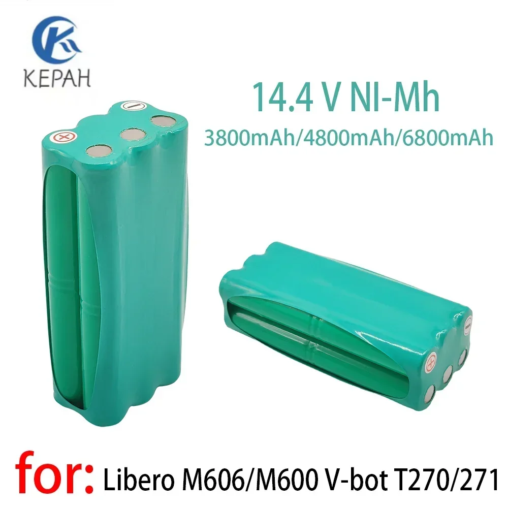 14.4V NI-MH 3800mah-4800mAh -6800mAh battery, suitable for robot vacuum cleaner liberoV-M600/M606 v-botT270/271 batteries
14.4V NI-MH 3800mah-4800mAh -6800mAh battery, suitable for robot vacuum cleaner liberoV-M600/M606 v-botT270/271 batteries
