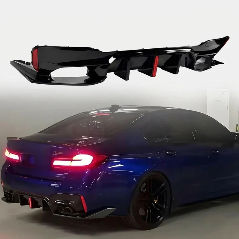 Gloss Black Big Fin Sport Lower Bumper Lip Rear Diffuser Body Kit Fit G30 G38 5 Series 2017-2023
Gloss Black Big Fin Sport Lower Bumper Lip Rear Diffuser Body Kit Fit G30 G38 5 Series 2017-2023