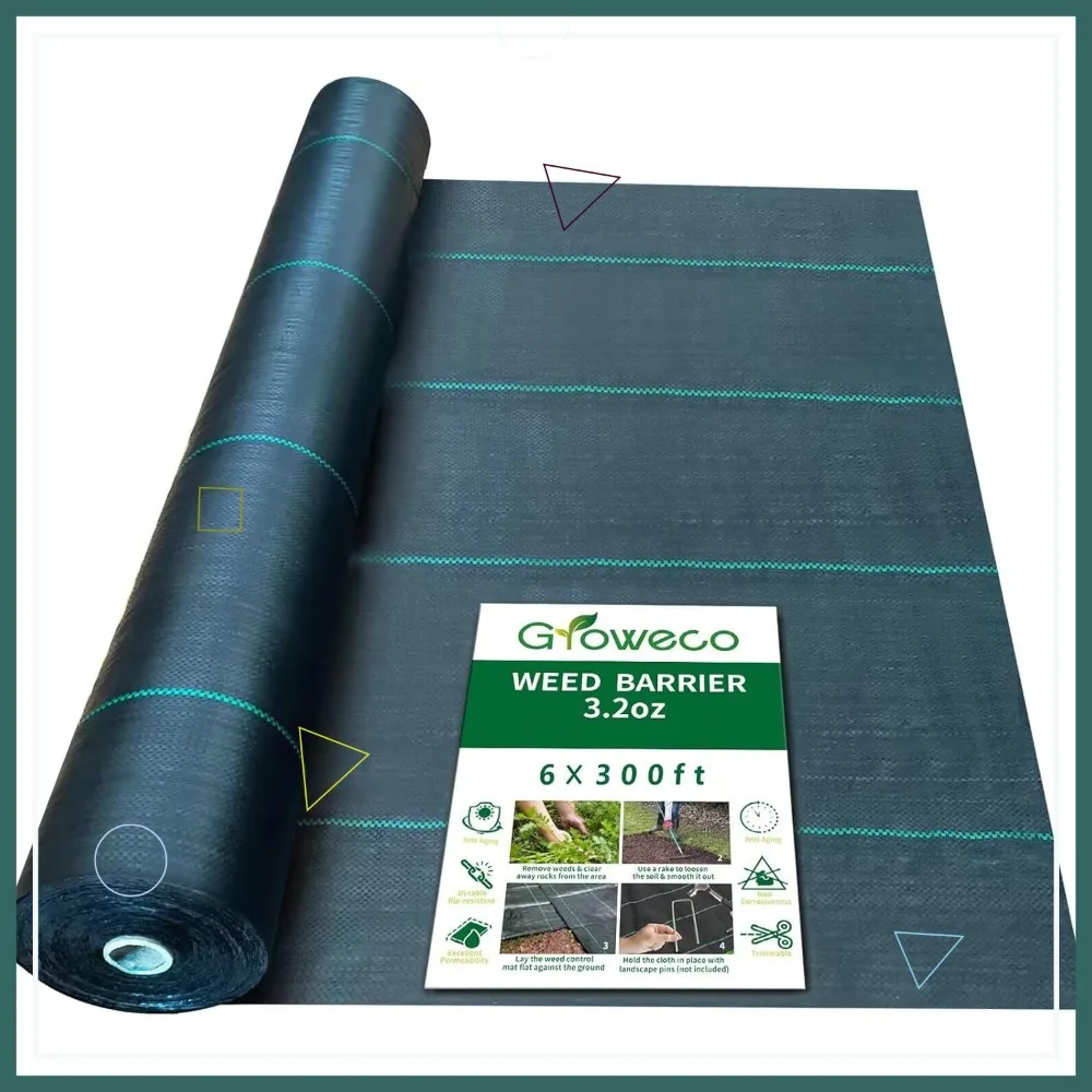 Commercial Grade Driveway Fabric 6FT x 300FT, 3.2oz Weed Barrier Landscape Fabric, Heavy Duty Woven Geotextile for Underlayment
Commercial Grade Driveway Fabric 6FT x 300FT, 3.2oz Weed Barrier Landscape Fabric, Heavy Duty Woven Geotextile for Underlayment