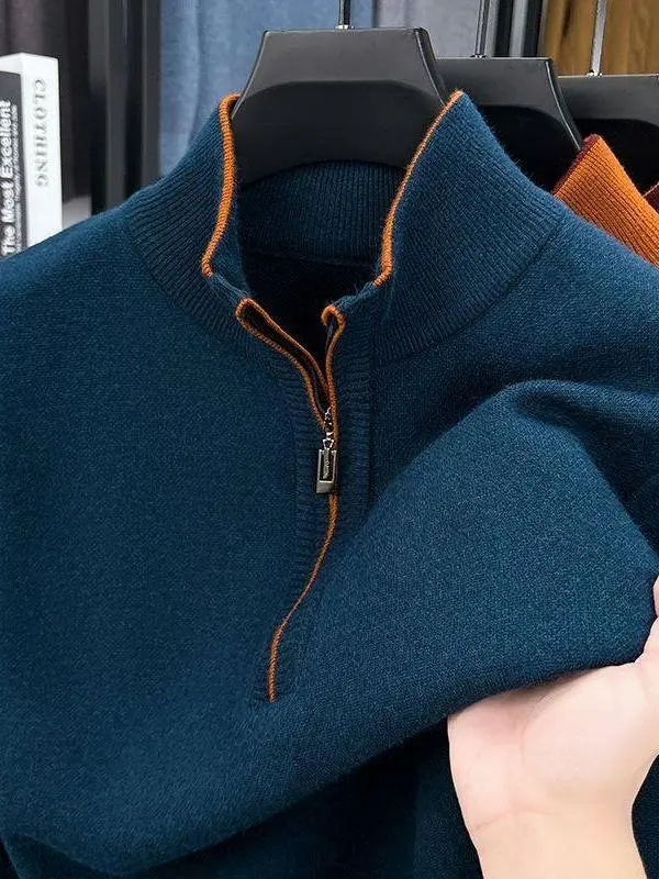 Thiened Warm Knitted Sweater Zipper High Collar Men's Winter Woolen irt Dad Sle Mid-aged Suitable for Office Wear
Thiened Warm Knitted Sweater Zipper High Collar Men's Winter Woolen irt Dad Sle Mid-aged Suitable for Office Wear