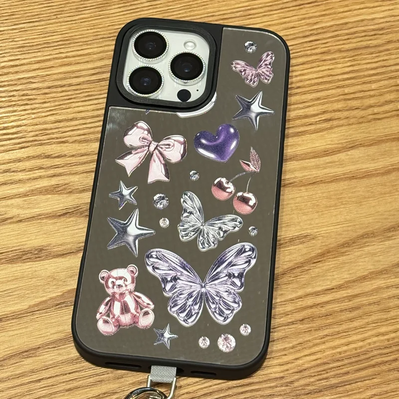Butterfly Cherry Mirror Magnetic Case: Compatible with IPhone 17 16 15 14 13 12 Pro Max 17 Air Beads Chain Lanyard Phone Charm
Butterfly Cherry Mirror Magnetic Case: Compatible with IPhone 17 16 15 14 13 12 Pro Max 17 Air Beads Chain Lanyard Phone Charm