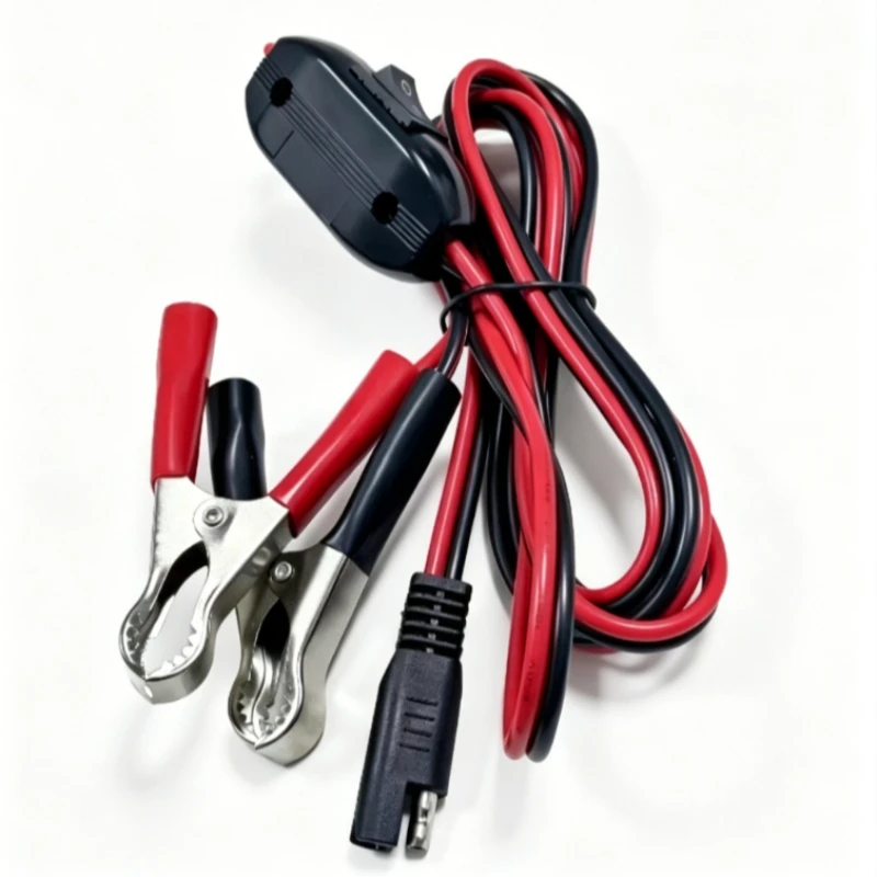 12AWG Alligator Clips to SAE Battery Charging Cable with On/Off Switch Red Black Power Cord for Trailer Small Devices
12AWG Alligator Clips to SAE Battery Charging Cable with On/Off Switch Red Black Power Cord for Trailer Small Devices