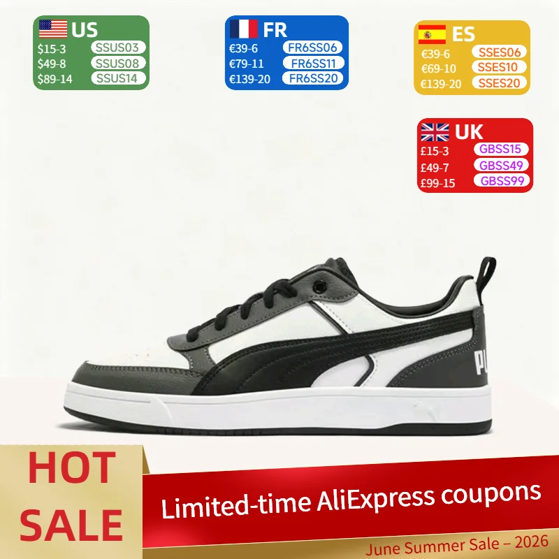 Puma Dribble: Minimalist, Versatile, Comfortable, Durable, and Breathable Low-Top Sneakers (Unisex) in White and Gray 400326-04
Puma Dribble: Minimalist, Versatile, Comfortable, Durable, and Breathable Low-Top Sneakers (Unisex) in White and Gray 400326-04