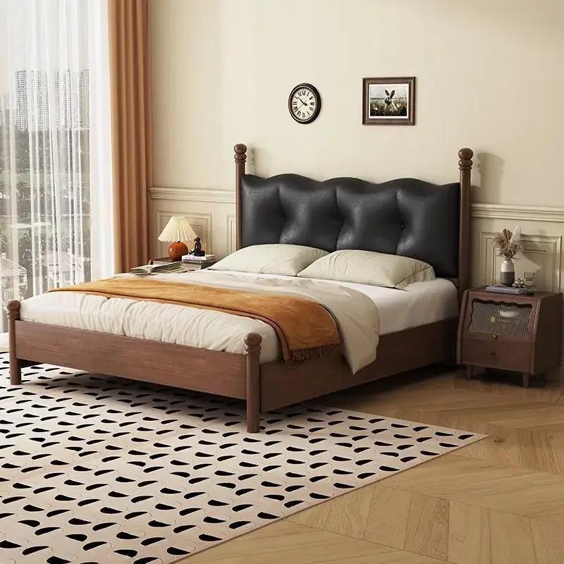Medieval style, Nordic solid wood, modern simple 1.8 meters double, French retro soft bag, master bedroom wedding bed
Medieval style, Nordic solid wood, modern simple 1.8 meters double, French retro soft bag, master bedroom wedding bed