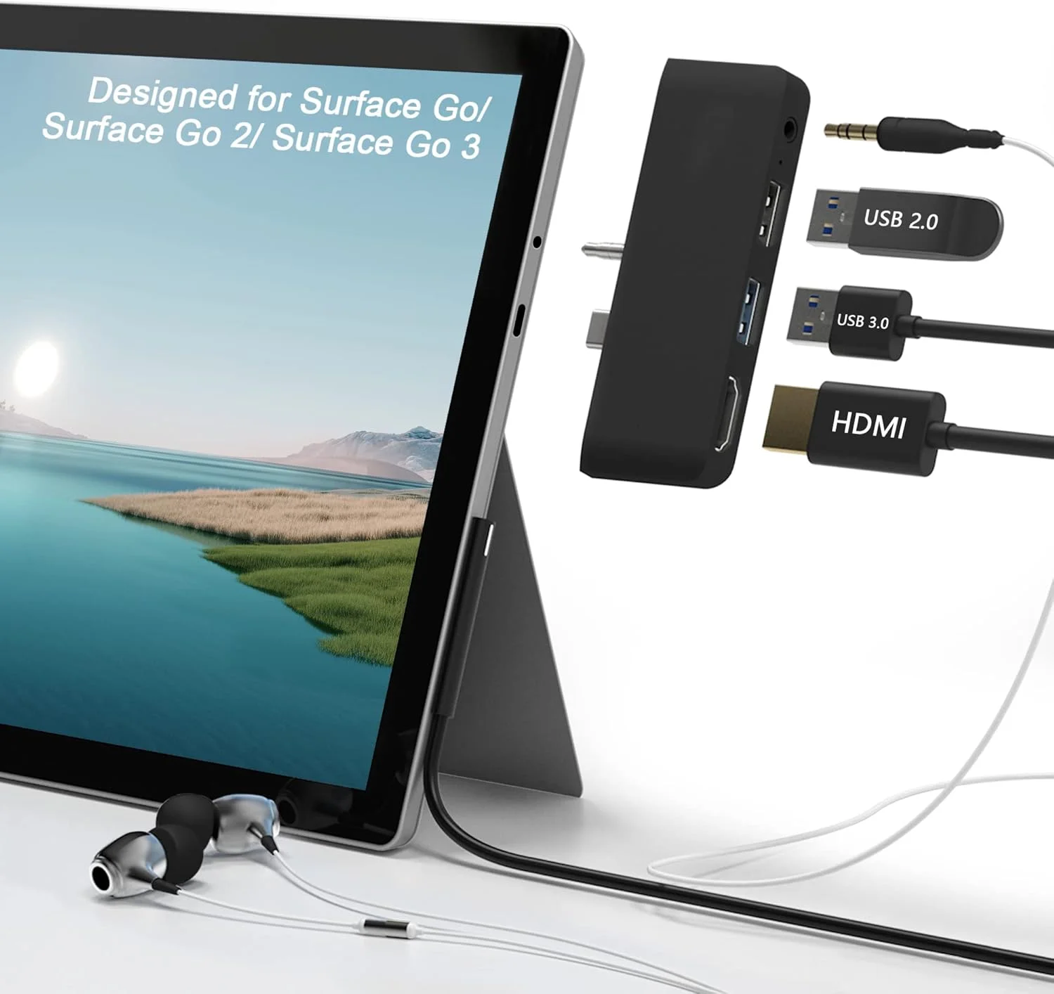 Surface Go/Go 2/Go3/Go4 Docking Station Adapter for Microsoft Surface Go Accessories with 4K HDMI+USB 3.0 Port Hub
Surface Go/Go 2/Go3/Go4 Docking Station Adapter for Microsoft Surface Go Accessories with 4K HDMI+USB 3.0 Port Hub
