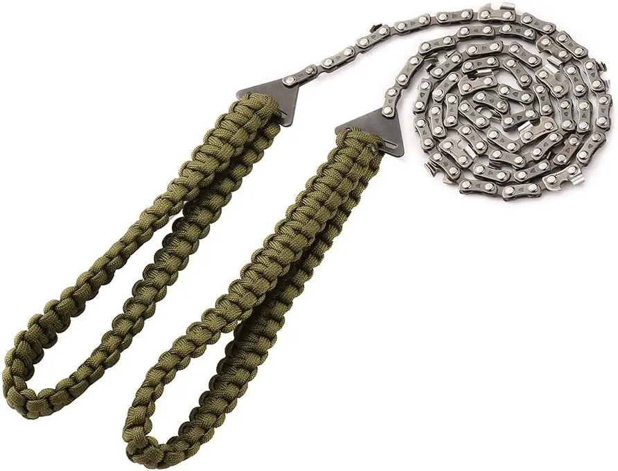 Pocket Chainsaw with Paracord Handle 36 Inches 16 Teeth Fast Wood Cutting for Camping Backpacking Hiking Hunting
Pocket Chainsaw with Paracord Handle 36 Inches 16 Teeth Fast Wood Cutting for Camping Backpacking Hiking Hunting