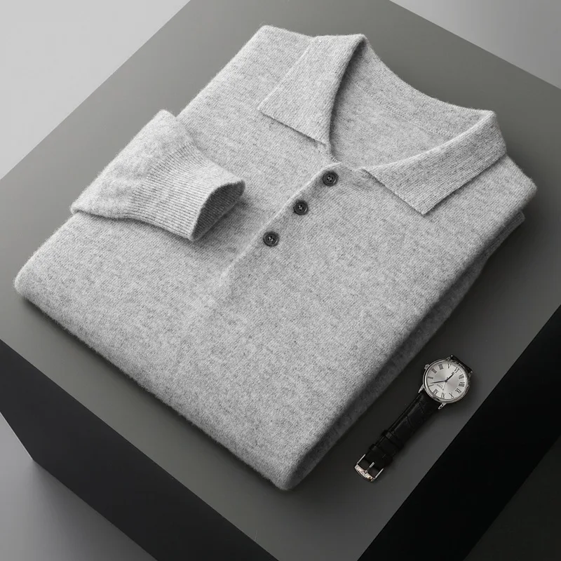 Men Cashmere Sweater Wool Buttoned Pullover Autumn Winter Polo Collar Knitwear Male Casual Warm Tops
Men Cashmere Sweater Wool Buttoned Pullover Autumn Winter Polo Collar Knitwear Male Casual Warm Tops