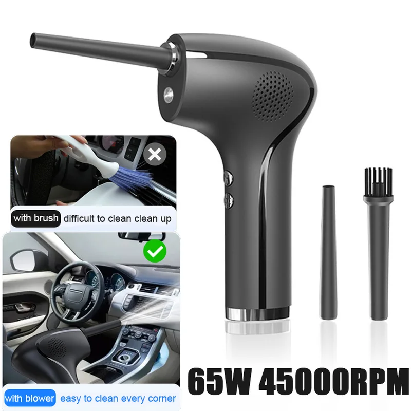 45000RPM Wireless Air Duster Rechargeable Air Blower Dust Collector for Computer Car Cleaner Compressed Duster Cleaning Tool
45000RPM Wireless Air Duster Rechargeable Air Blower Dust Collector for Computer Car Cleaner Compressed Duster Cleaning Tool