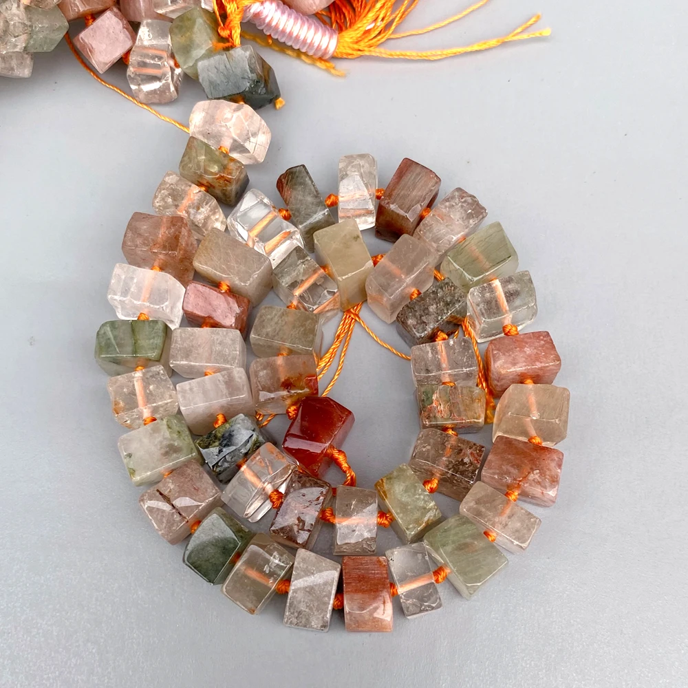 2 Strands Natural 7x11mm Rainbow Color Rutilated Quartz Rondelle Nugget Beads 17" Strand
2 Strands Natural 7x11mm Rainbow Color Rutilated Quartz Rondelle Nugget Beads 17" Strand