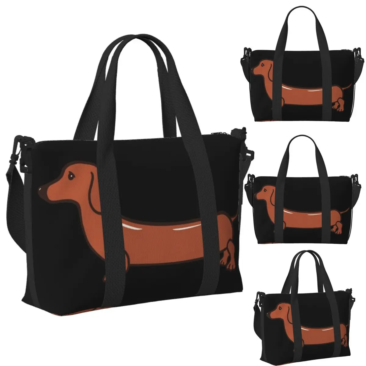 Sausage Dog Puppy Funny Dachshund Beach Travel Bag Large Capacity Tote Bags for Gym Yoga Women Shopping Duffle Shoulder Bag
Sausage Dog Puppy Funny Dachshund Beach Travel Bag Large Capacity Tote Bags for Gym Yoga Women Shopping Duffle Shoulder Bag