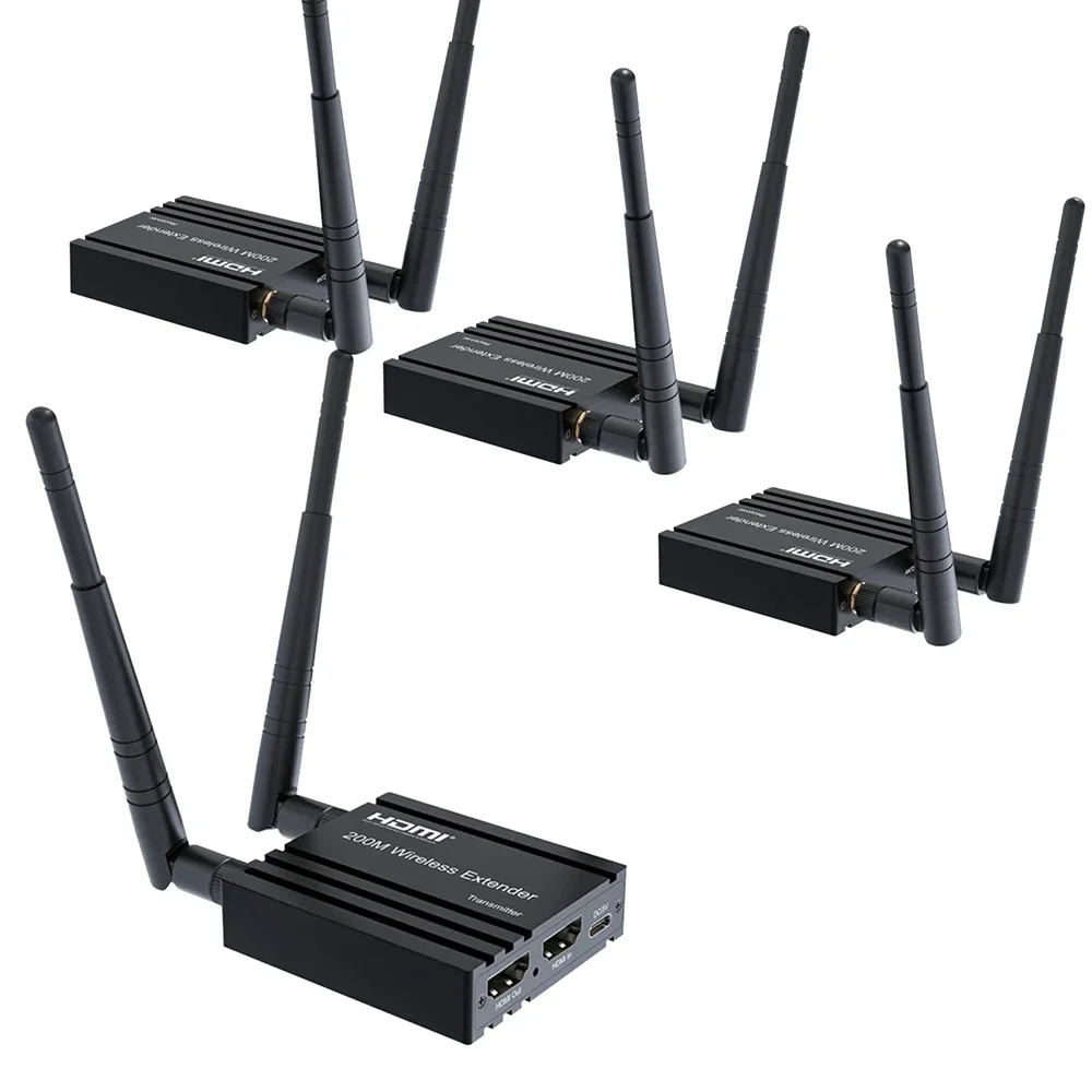 200m Wireless Transmission Video Transmitter and Receiver HDMI Extender Display Adapter Screen Mirror for Camera PC TV Projector
200m Wireless Transmission Video Transmitter and Receiver HDMI Extender Display Adapter Screen Mirror for Camera PC TV Projector