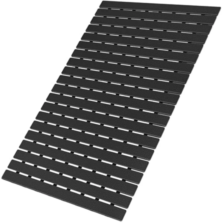 Non Slip Bath Tub Shower Mat for Bathroom with Drain Hole and Large Suction Cups in Black 27.5 X 15.7 Inch
Non Slip Bath Tub Shower Mat for Bathroom with Drain Hole and Large Suction Cups in Black 27.5 X 15.7 Inch