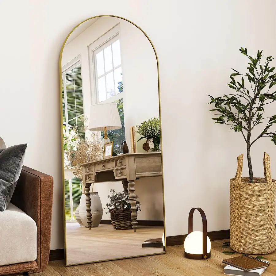 56"x21"Full Length Mirror Arch Floor Mirrors with Aluminum Alloy Frame FreeStanding Wall Mounted or Leaning Large Bedroom
56"x21"Full Length Mirror Arch Floor Mirrors with Aluminum Alloy Frame FreeStanding Wall Mounted or Leaning Large Bedroom