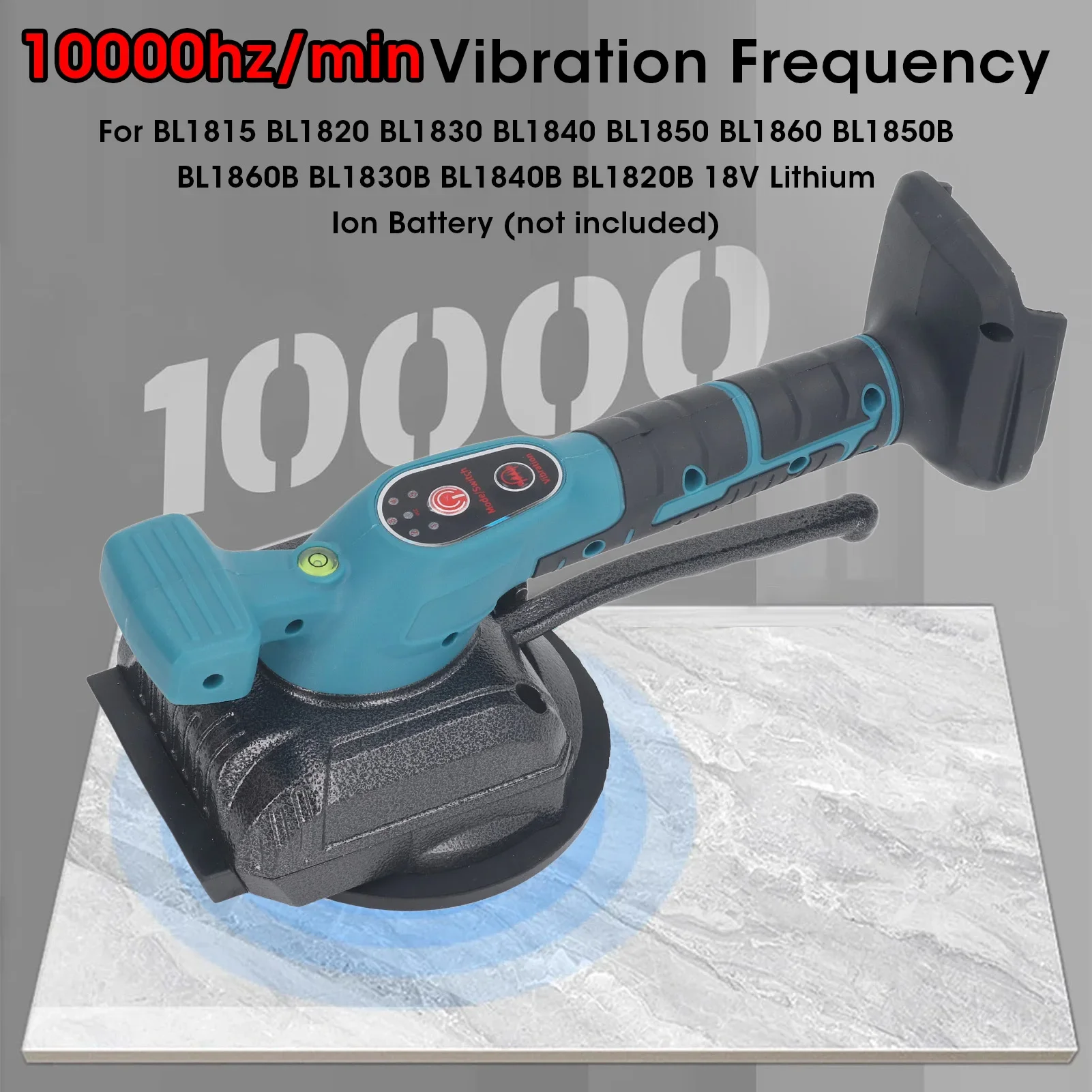 Cordless Tile Vibration Leveling Tool 125mm Suction Cup 5-Speed Adjustable BL1830 18V Battery Tiling Machine Fast Installation
Cordless Tile Vibration Leveling Tool 125mm Suction Cup 5-Speed Adjustable BL1830 18V Battery Tiling Machine Fast Installation