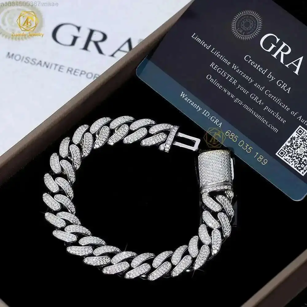 Factory Price 6mm 8mm 10mm 12mm Width Iced Out Hip Hop Jewelry Moissanite 925 Cuban Link Chain Bracelet
Factory Price 6mm 8mm 10mm 12mm Width Iced Out Hip Hop Jewelry Moissanite 925 Cuban Link Chain Bracelet