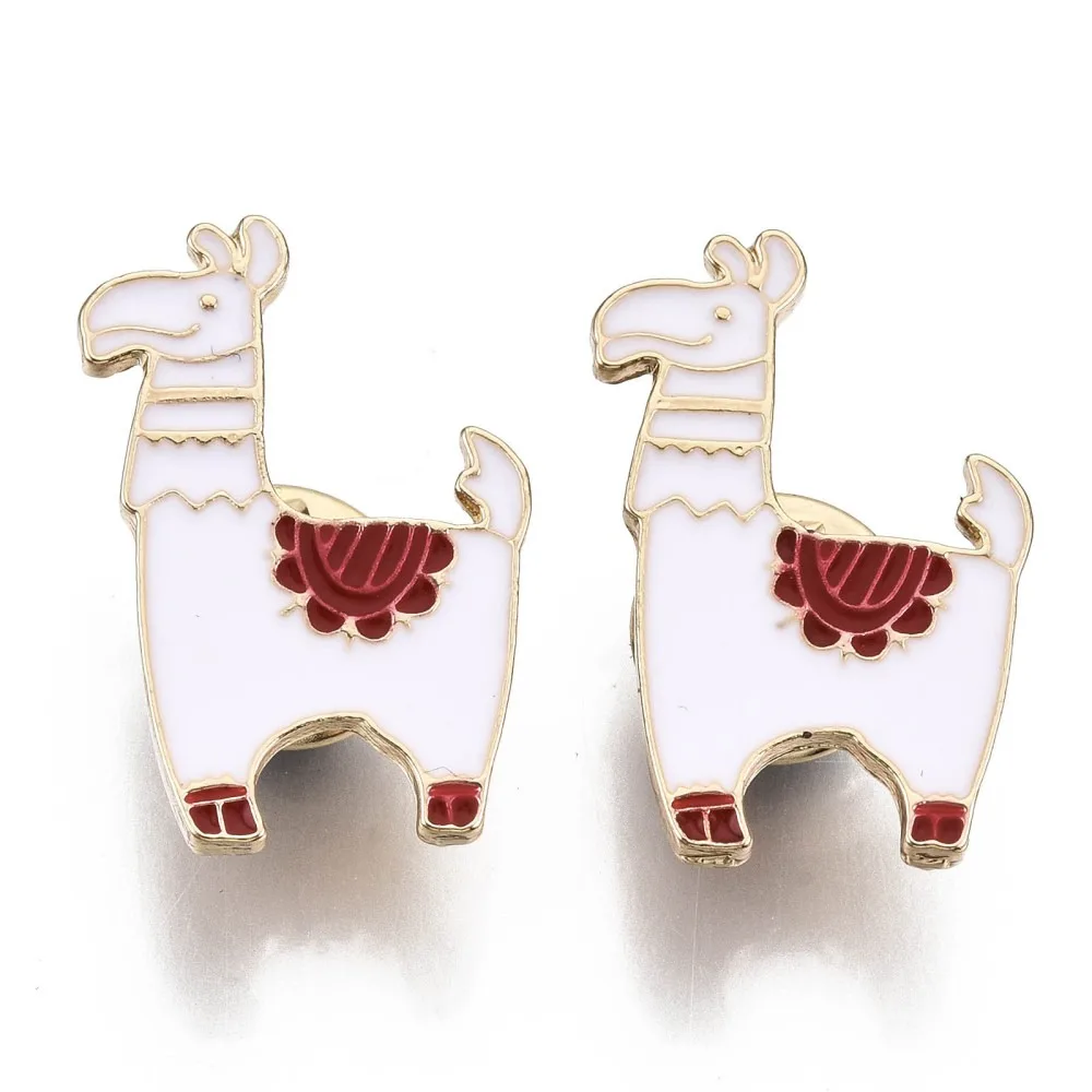 Alloy Brooches Enamel Pin with Butterfly Clutches Llama/Alpaca Light Gold White 27x18x2mm Pin: 1mm
Alloy Brooches Enamel Pin with Butterfly Clutches Llama/Alpaca Light Gold White 27x18x2mm Pin: 1mm