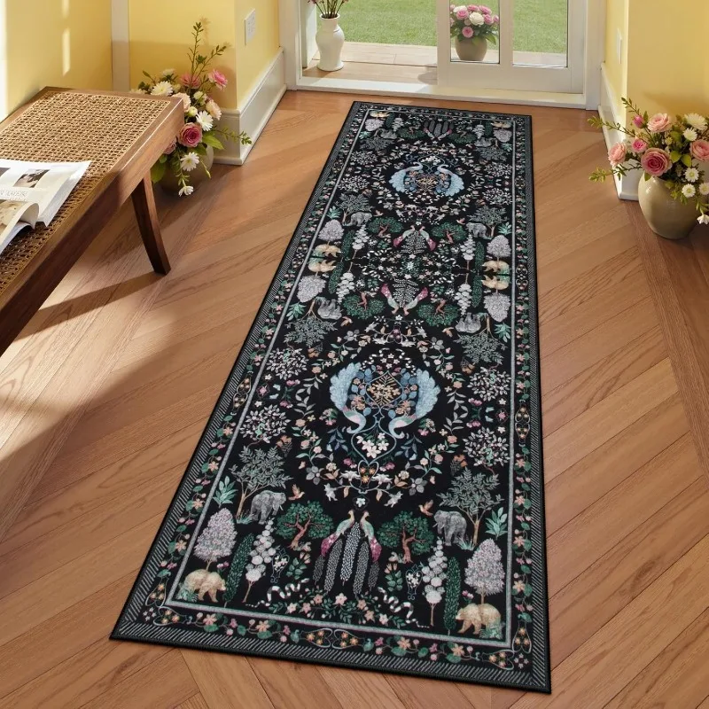 Floral Animal Hallway Area Rug Washable Kitchen Floor Mat Green Non-slip Soft Bathroom Carpet Botanical Print Design Teppich 러그
Floral Animal Hallway Area Rug Washable Kitchen Floor Mat Green Non-slip Soft Bathroom Carpet Botanical Print Design Teppich 러그