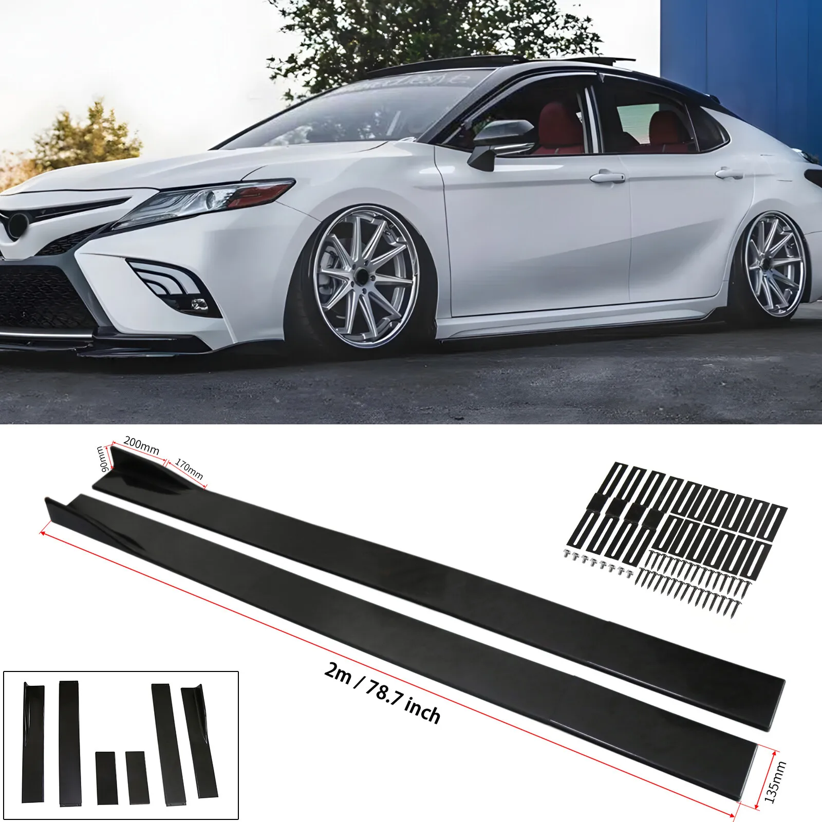 Gloss Black Side Skirts Extension Lip For Toyota Camry Avalon Corolla 2018-2022
Gloss Black Side Skirts Extension Lip For Toyota Camry Avalon Corolla 2018-2022