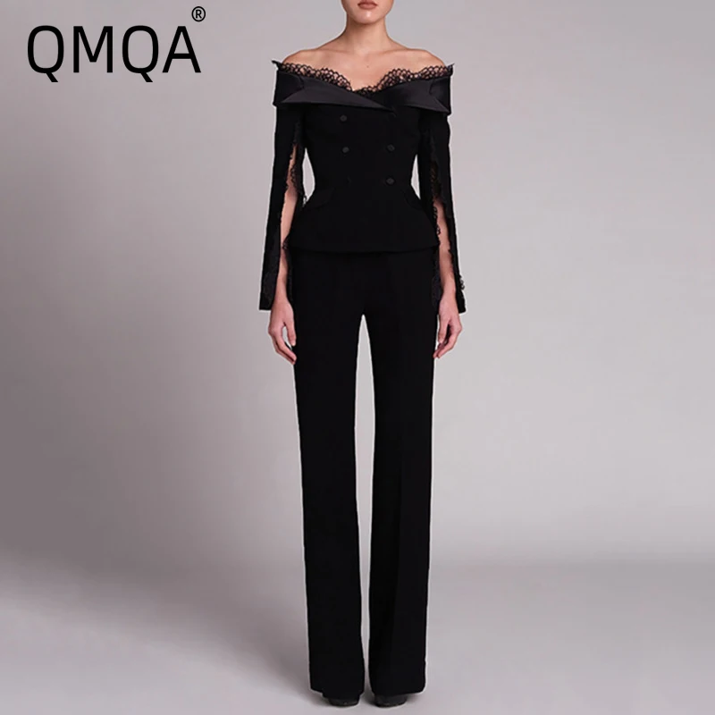 QMQA Модный женский комплект из 2 предметов с разрезом на шее, длинный лоскутный кружевной пиджак без рукавов с высокой талией, узкие брюки, женские комплекты, новинка 1A656
QMQA Модный женский комплект из 2 предметов с разрезом на шее, длинный лоскутный кружевной пиджак без рукавов с высокой талией, узкие брюки, женские комплекты, новинка 1A656