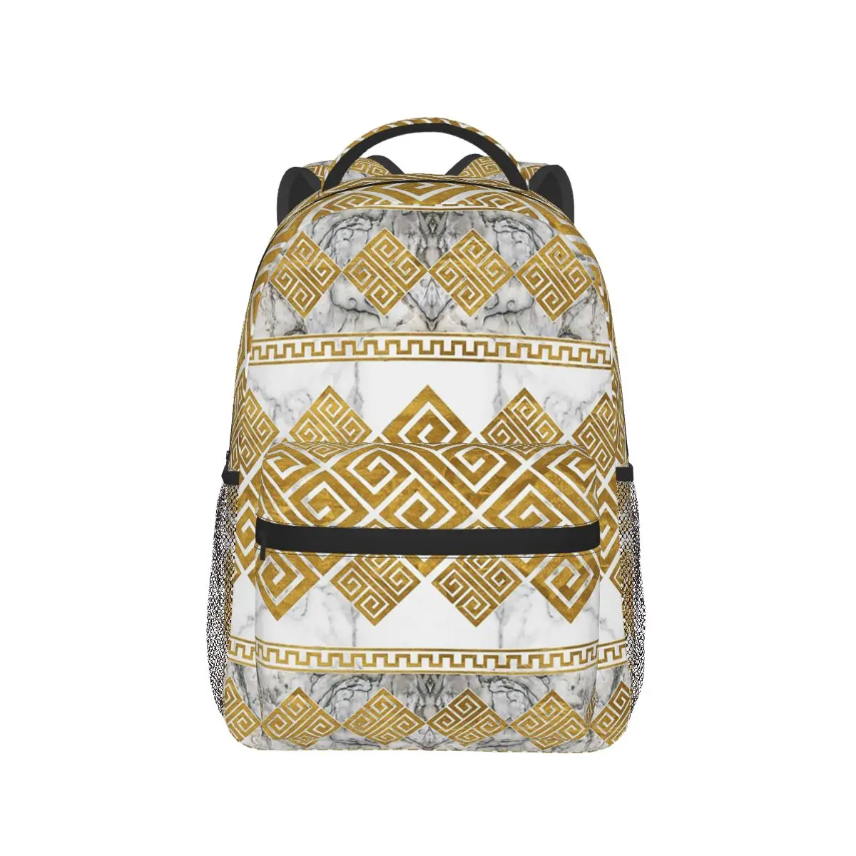Greek Meander - Greek Key White Marble And Gold Backpack Hot Sale Daypack BookBag School Bag Shoulder Bags for Men Women
Greek Meander - Greek Key White Marble And Gold Backpack Hot Sale Daypack BookBag School Bag Shoulder Bags for Men Women