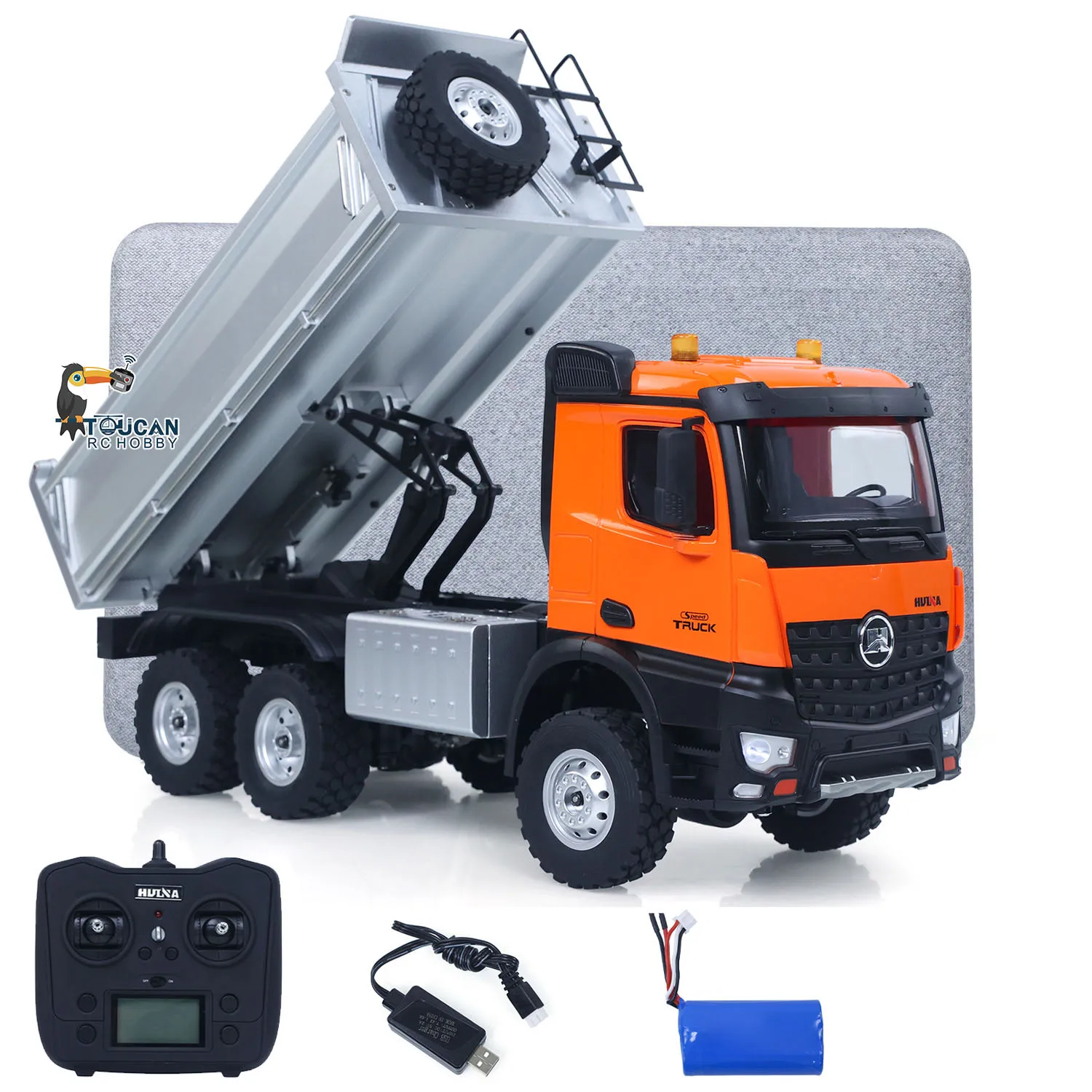 Новый HUINA 1598 RC Самосвал 1/14 RTR 6 × 6 Инженерный транспортный автомобиль Подъемная штанга Самосвал Автомобильный свет Звук Батарея Игрушки Модель
Новый HUINA 1598 RC Самосвал 1/14 RTR 6 × 6 Инженерный транспортный автомобиль Подъемная штанга Самосвал Автомобильный свет Звук Батарея Игрушки Модель