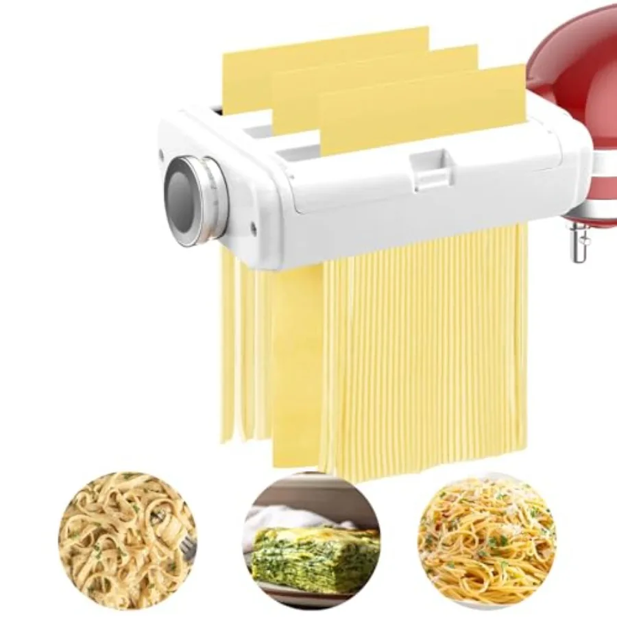 Pasta Maker Attachment 3 in 1 Set for KitchenAid Stand Mixers 8 Adjustable Thickness Settings Pasta Attachment Included Pasta S
Pasta Maker Attachment 3 in 1 Set for KitchenAid Stand Mixers 8 Adjustable Thickness Settings Pasta Attachment Included Pasta S
