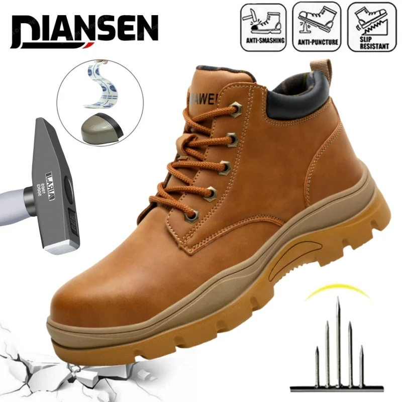 Waterproof Leahter Work Shoes for Men Anti Puncture Work Sneakers Kevlar Insoles Work Safety Shoes Non Slip Steel Toe Boots
Waterproof Leahter Work Shoes for Men Anti Puncture Work Sneakers Kevlar Insoles Work Safety Shoes Non Slip Steel Toe Boots