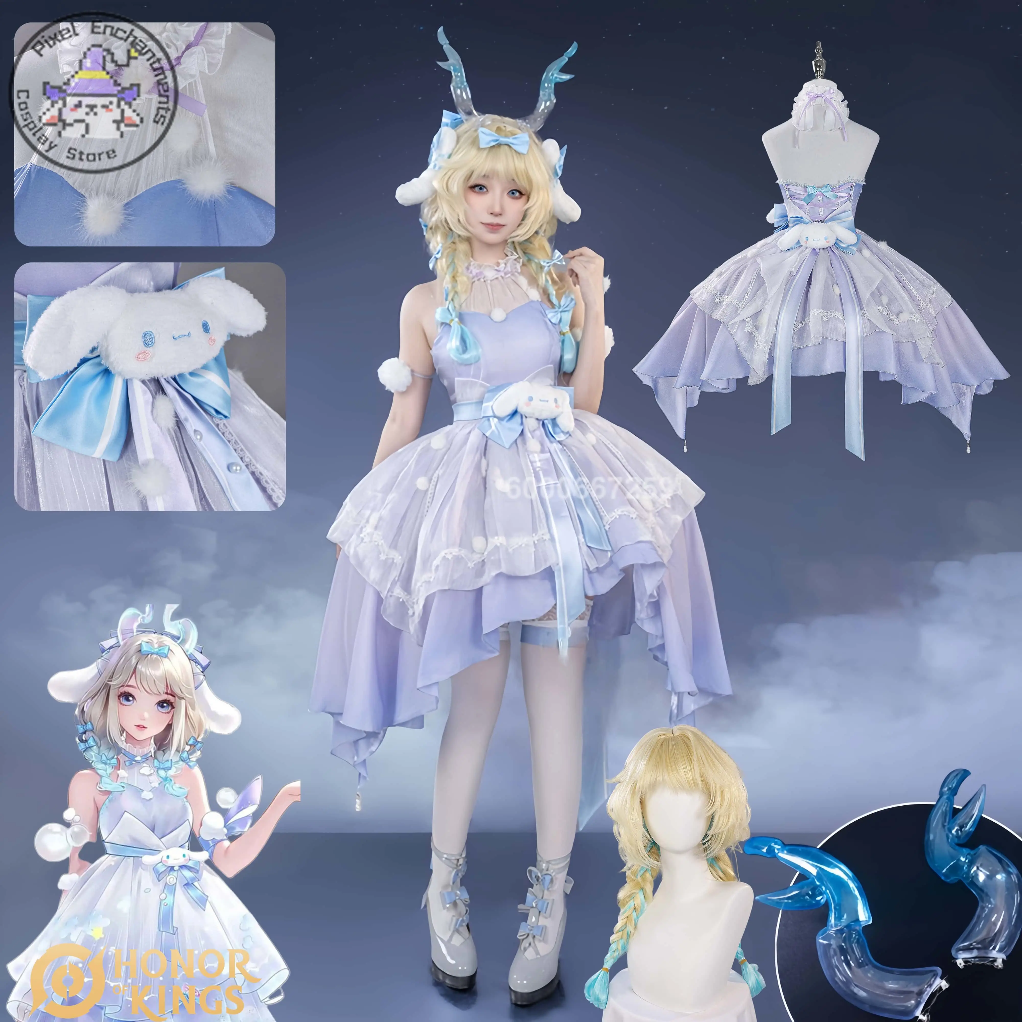 Game Honor of Kings Cosplay Costume Anime Yao High Quality Role Playing Cute Lolita Dress Wig Shoes for Women Comic Con Party
Game Honor of Kings Cosplay Costume Anime Yao High Quality Role Playing Cute Lolita Dress Wig Shoes for Women Comic Con Party