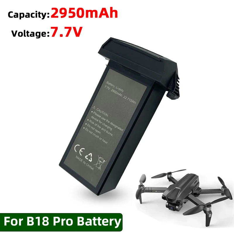 7.7V B18 Pro Drone Battery 2950mAh For B18 Pro RC Drone Professional Brushless Quadcopter Accessory Intelligent Flight Battery
7.7V B18 Pro Drone Battery 2950mAh For B18 Pro RC Drone Professional Brushless Quadcopter Accessory Intelligent Flight Battery
