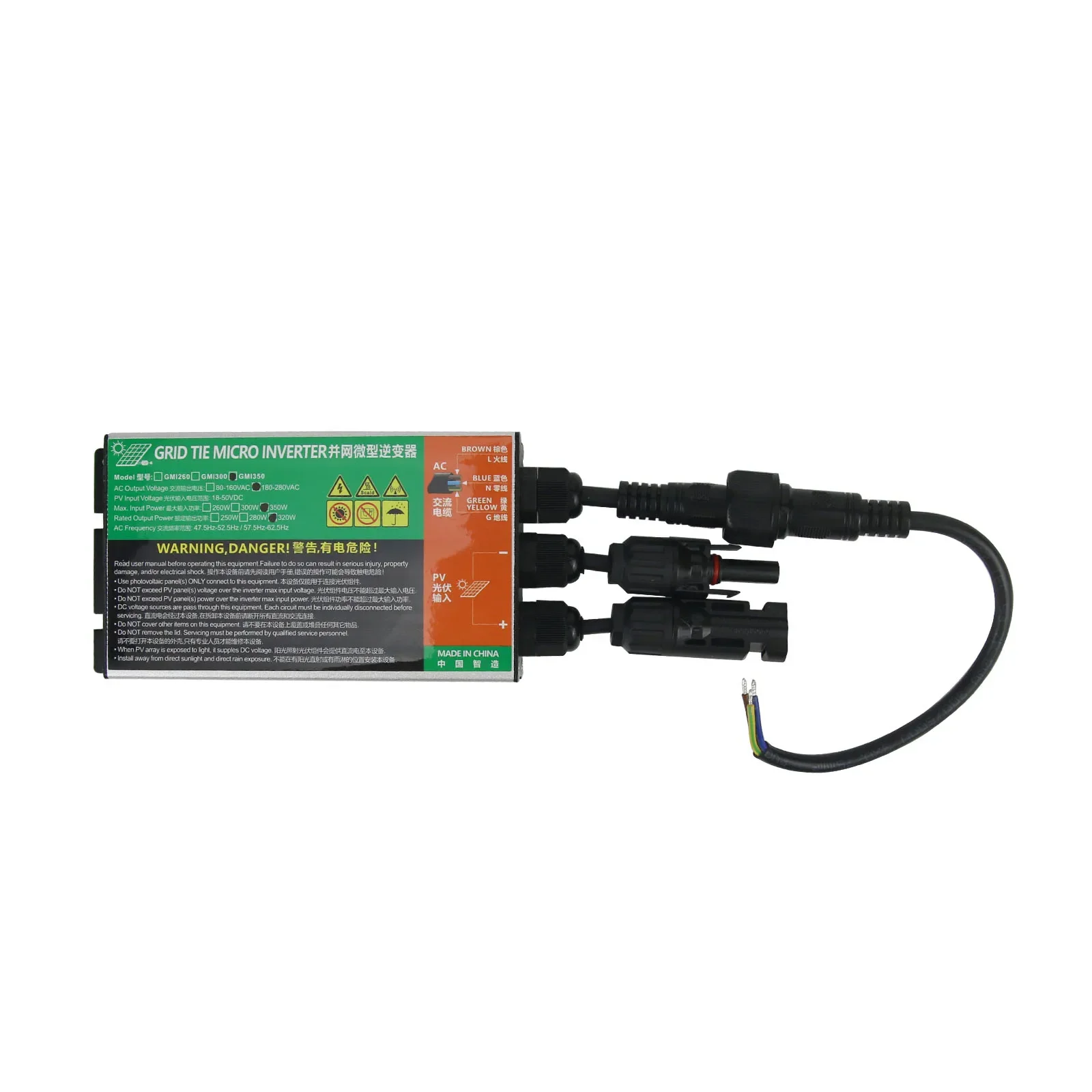2026 350W MPPT Grid Tie Micro Solar Inverter Pure Sine Wave Inverter with DC 18V-50V to AC 120V/230V for Test Instruments
2026 350W MPPT Grid Tie Micro Solar Inverter Pure Sine Wave Inverter with DC 18V-50V to AC 120V/230V for Test Instruments