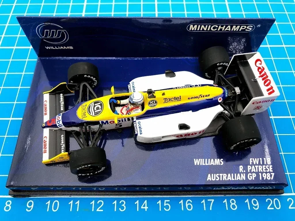 Minichamps 1:43 F1 FW11B 1987 Patrese Simulation Limited Edition Resin Metal Static Car Model Toy Gift
Minichamps 1:43 F1 FW11B 1987 Patrese Simulation Limited Edition Resin Metal Static Car Model Toy Gift