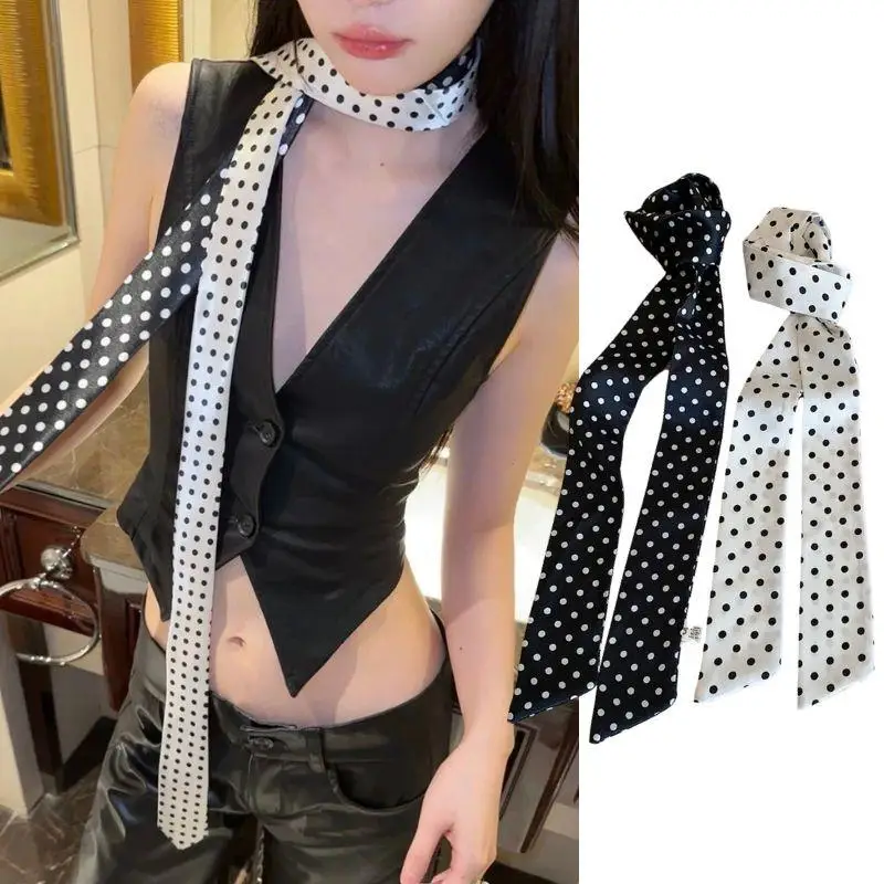 Ribbon Polka Dot Scarf Thin Long Scarves Elegant Satin Silk Narrow Hair Scarf Neckerchief Choker Streamer Small Shawls 5x200cm
Ribbon Polka Dot Scarf Thin Long Scarves Elegant Satin Silk Narrow Hair Scarf Neckerchief Choker Streamer Small Shawls 5x200cm