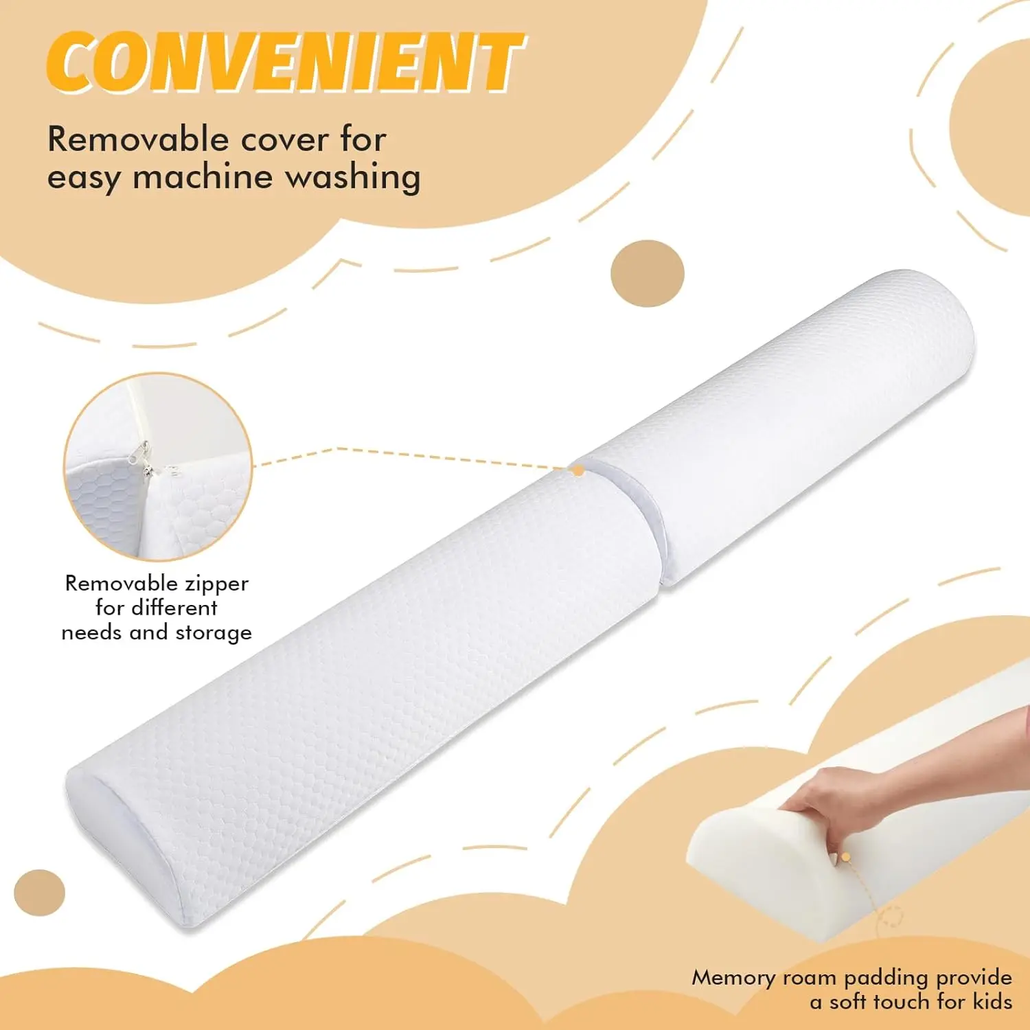 Bed Rail For Toddlers, 1 Pa Foldable Baby Bed Rail Guard Kids Foam Bed Bumper Safety Bed Rail For Toddlers With Non-Slip
Bed Rail For Toddlers, 1 Pa Foldable Baby Bed Rail Guard Kids Foam Bed Bumper Safety Bed Rail For Toddlers With Non-Slip