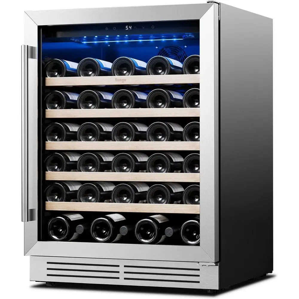 24 Inch Dual-Zone Wine Cooler, Holds 52 Bottles, 40-65°F Temperature Control, Glass Door, Built-in or Freestanding, Under Counte
24 Inch Dual-Zone Wine Cooler, Holds 52 Bottles, 40-65°F Temperature Control, Glass Door, Built-in or Freestanding, Under Counte