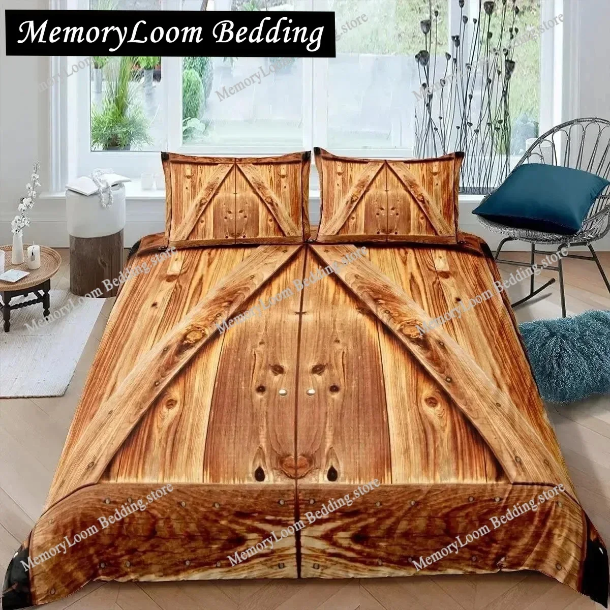 3D Print Colorful Wood Barn Door Bedding Set Boys Girls Twin-Queen-King Size Duvet Cover Pillowcase Bed Kids Adult Soft Cozy
3D Print Colorful Wood Barn Door Bedding Set Boys Girls Twin-Queen-King Size Duvet Cover Pillowcase Bed Kids Adult Soft Cozy