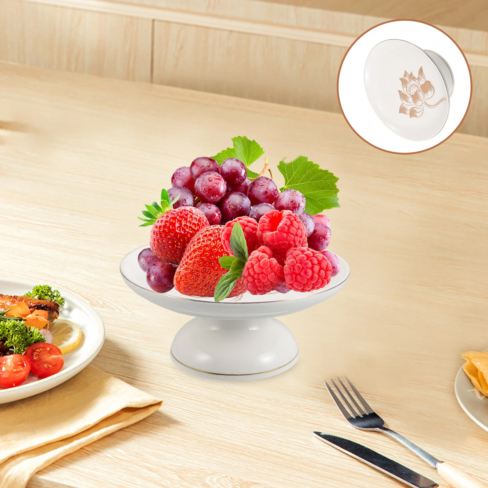 Ceramic Fruit Plate 6Inch Lotus Design Footed Bowl Large Capacity for Fruits Nuts Desserts Decorative Kitchen Counter Display
Ceramic Fruit Plate 6Inch Lotus Design Footed Bowl Large Capacity for Fruits Nuts Desserts Decorative Kitchen Counter Display