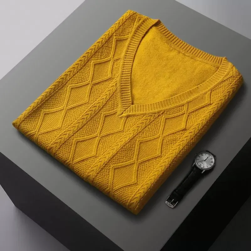 Autumn Winter Knitted V Neck Vest Loose Sleeveless Student Waistcoat Cardigan Solid Color Jacquard Korean Style for Teens
Autumn Winter Knitted V Neck Vest Loose Sleeveless Student Waistcoat Cardigan Solid Color Jacquard Korean Style for Teens