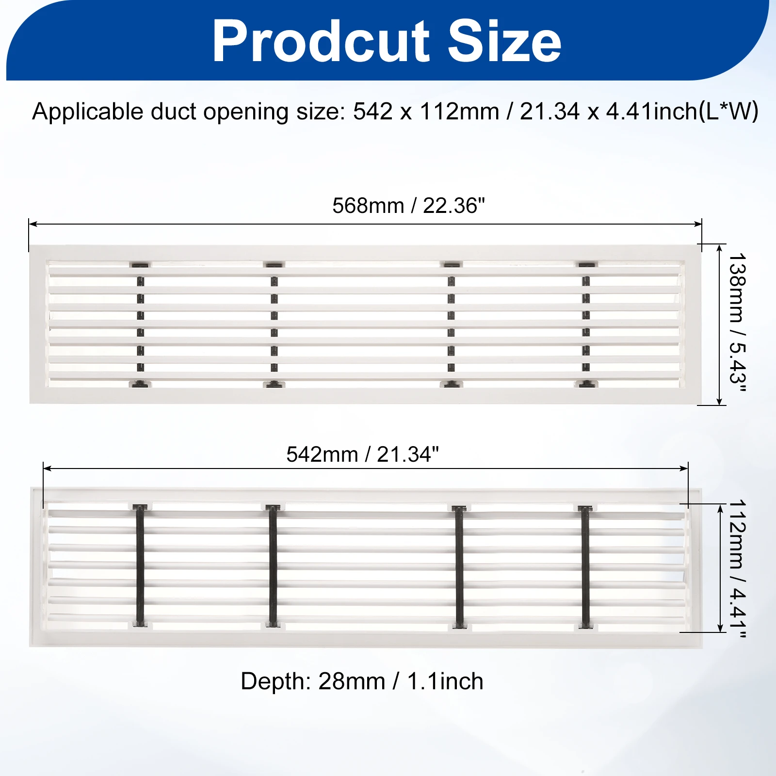 1Pcs Linear Bar Air Vent Grilles Ventilation System Ceiling Vent Cover Linear Bar Grilles ABS Material Vent for Office Buildings
1Pcs Linear Bar Air Vent Grilles Ventilation System Ceiling Vent Cover Linear Bar Grilles ABS Material Vent for Office Buildings