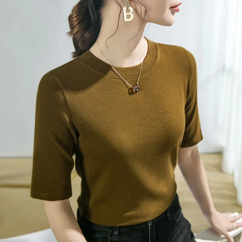 2023 New Summer Women Cotton Short Sleeve Cotton Tshirts Ladies High Quality Black White T-Shirts Tops
2023 New Summer Women Cotton Short Sleeve Cotton Tshirts Ladies High Quality Black White T-Shirts Tops