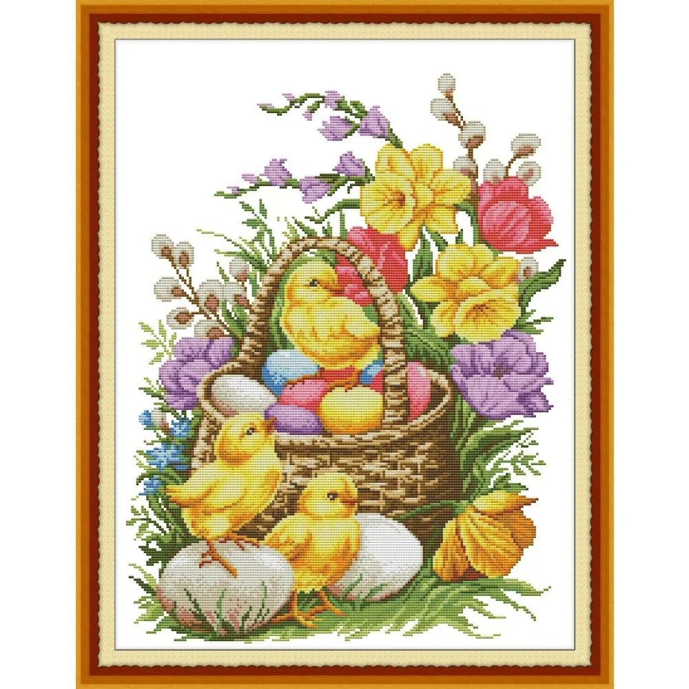 Joy Sunday New Stamped Cross Stitch Ki,11CT/14CT/16CTDIY Easy Pattern Aida Fabric Embroidery Set-Chickens and Flowers
Joy Sunday New Stamped Cross Stitch Ki,11CT/14CT/16CTDIY Easy Pattern Aida Fabric Embroidery Set-Chickens and Flowers