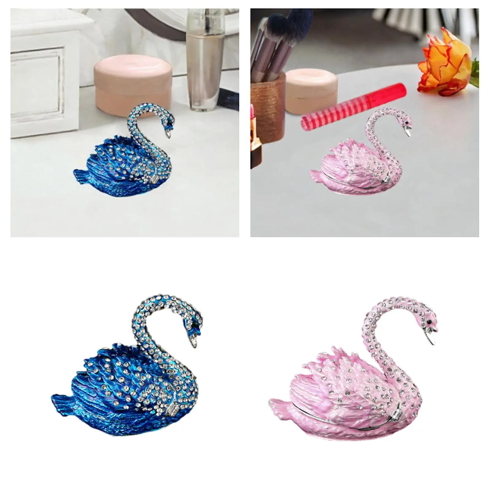 Маленькая шкатулка для безделушек, украшение для стола, органайзер для ювелирных изделий в форме лебедя для центральных элементов, свадебные коллекционные сувениры для домашней вечеринки
Маленькая шкатулка для безделушек, украшение для стола, органайзер для ювелирных изделий в форме лебедя для центральных элементов, свадебные коллекционные сувениры для домашней вечеринки