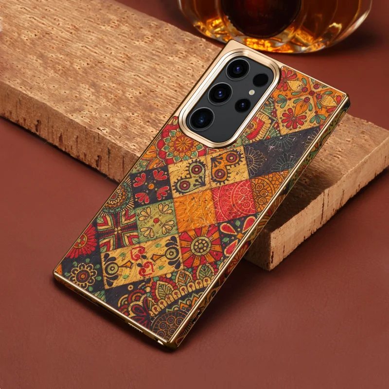 European-style floral pattern irregular color leather case back cover suitable for SamsungS24Ultra/S23Cork materialS24Protective
European-style floral pattern irregular color leather case back cover suitable for SamsungS24Ultra/S23Cork materialS24Protective