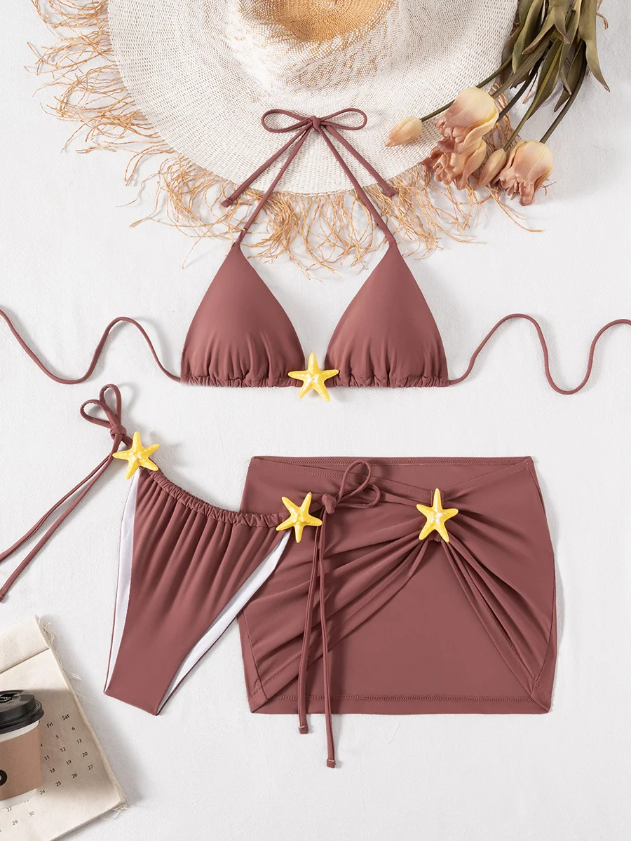 With Skirt Halter Brazilian Bikini Women Swimwear Female Swimsuit Three-pieces Bikini Set Bather Bathing Suit Swim Beachwear
With Skirt Halter Brazilian Bikini Women Swimwear Female Swimsuit Three-pieces Bikini Set Bather Bathing Suit Swim Beachwear