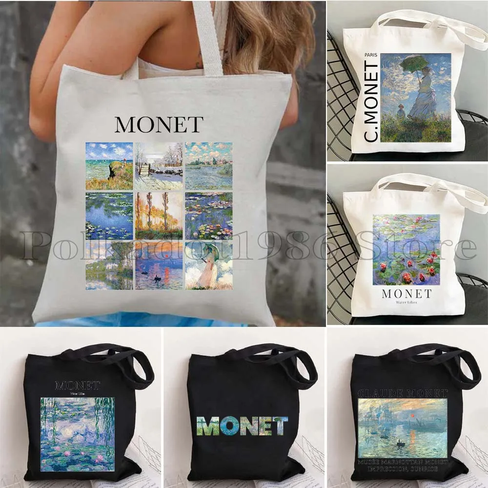 Vintage Monet Collage Claude Monet Water Lilies Sunrise Painting Woman Girl Gift Canvas Shoulder Tote Bag Shopper Cotton Handbag
Vintage Monet Collage Claude Monet Water Lilies Sunrise Painting Woman Girl Gift Canvas Shoulder Tote Bag Shopper Cotton Handbag