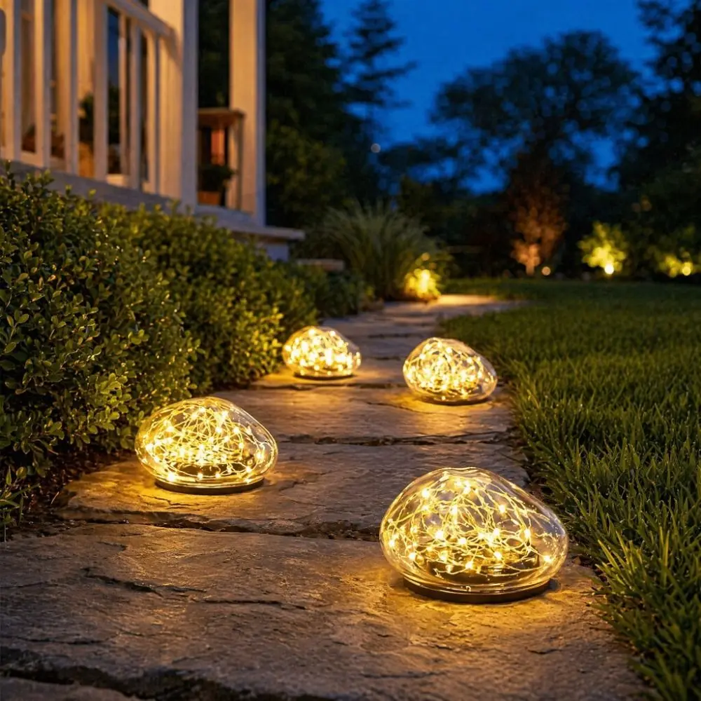 Waterproof Solar Glass Ball Lights Cobblestone Shaped Energy Saving Outdoor Pebble Lamp Solar Powered Warm /Colorful Light
Waterproof Solar Glass Ball Lights Cobblestone Shaped Energy Saving Outdoor Pebble Lamp Solar Powered Warm /Colorful Light