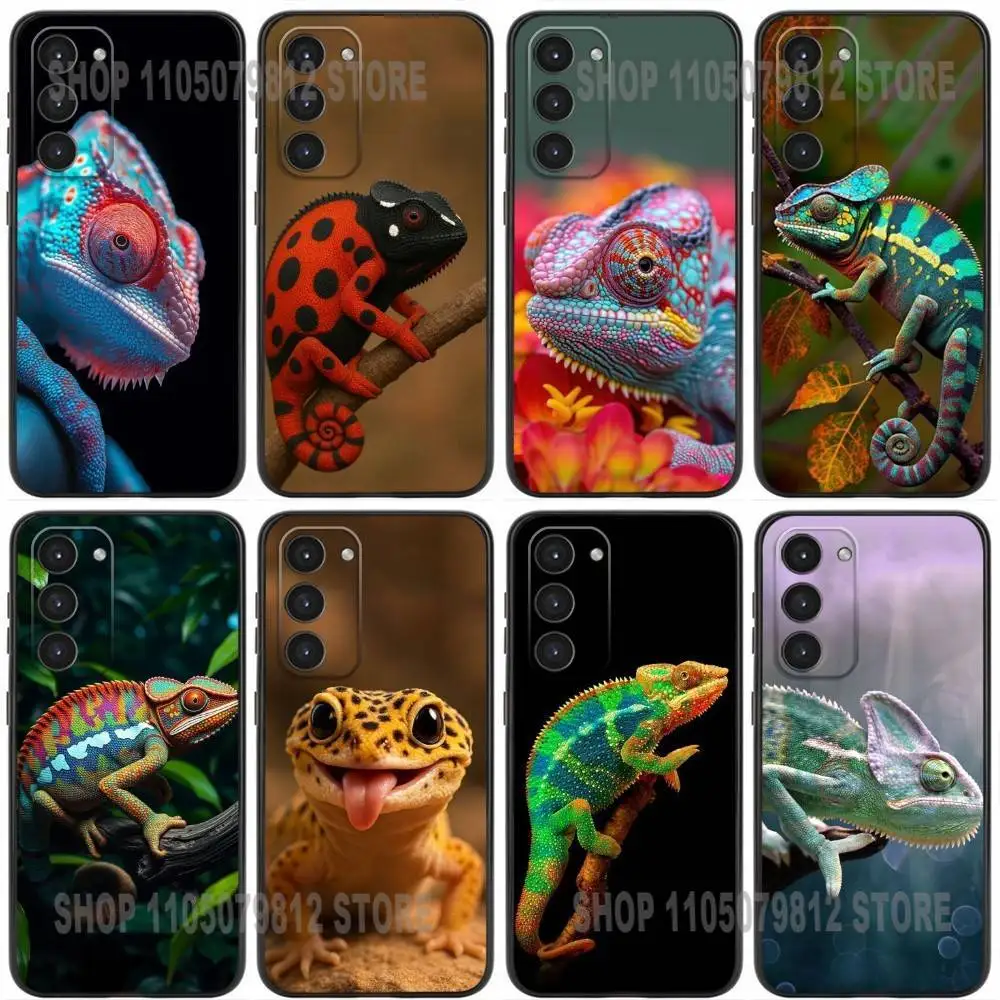 Cute Animal Chameleon Phone Case For Samsung Galaxy A32,21s,22,31,52,53,72,73,Note20,8,9,10 Soft Silicone Black Cover 
Cute Animal Chameleon Phone Case For Samsung Galaxy A32,21s,22,31,52,53,72,73,Note20,8,9,10 Soft Silicone Black Cover