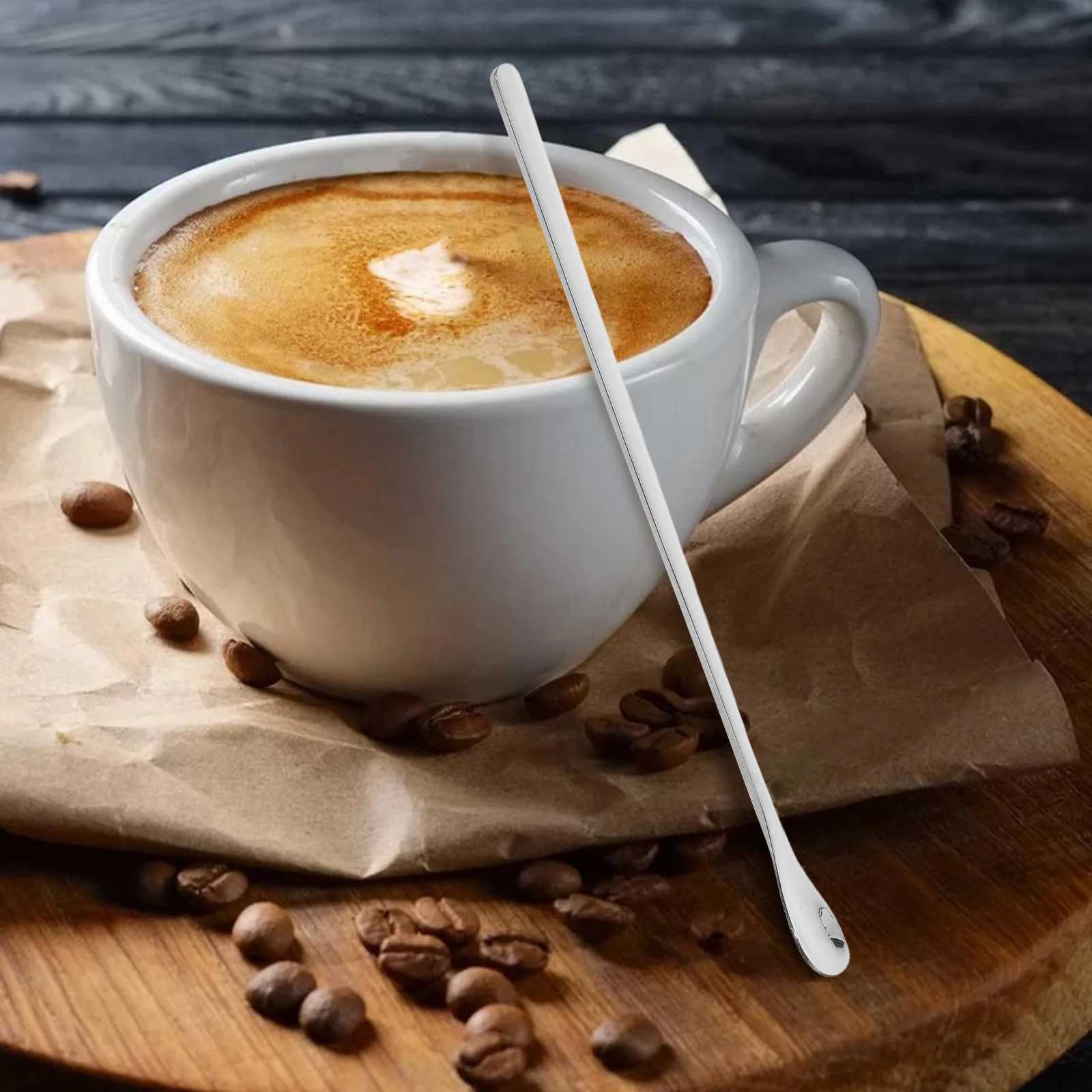 4 шт. ложки для льда из нержавеющей стали с длинной ручкой для смешивания кофе и десертов, зеркальная полировка, неувядаемая, устойчивая к высоким температурам
4 шт. ложки для льда из нержавеющей стали с длинной ручкой для смешивания кофе и десертов, зеркальная полировка, неувядаемая, устойчивая к высоким температурам