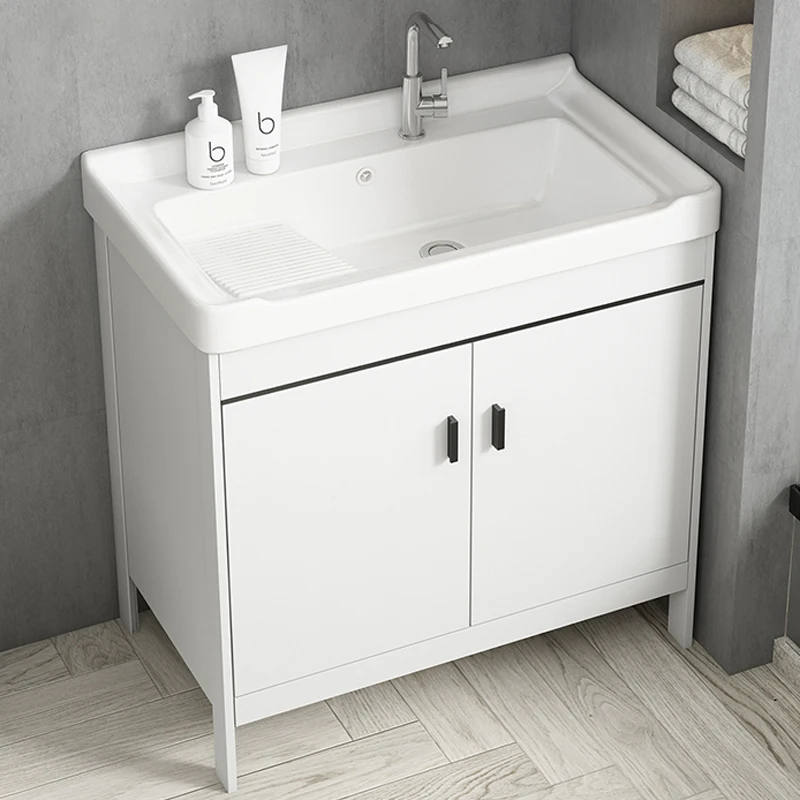 Balcony Laundry Basin with Rubbing Board Bathroom Laundry Pool Basin Integrated Ceramic Sink Household Laundry Cabinet Wash Tabl
Balcony Laundry Basin with Rubbing Board Bathroom Laundry Pool Basin Integrated Ceramic Sink Household Laundry Cabinet Wash Tabl