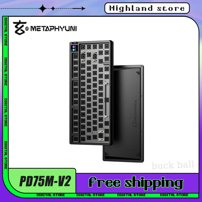 METAPHYUNI PD75M-V2 3mode Hot Swap Mechanical Keyboard Black Kit 2.4G Bluetooth Wireless Keyboard RGB Office Gamer Keyboard Kits
METAPHYUNI PD75M-V2 3mode Hot Swap Mechanical Keyboard Black Kit 2.4G Bluetooth Wireless Keyboard RGB Office Gamer Keyboard Kits
